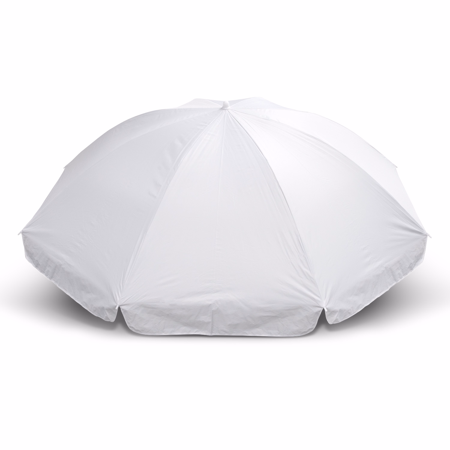 Bahama Beach umbrella in white, open top view showing full canopy
