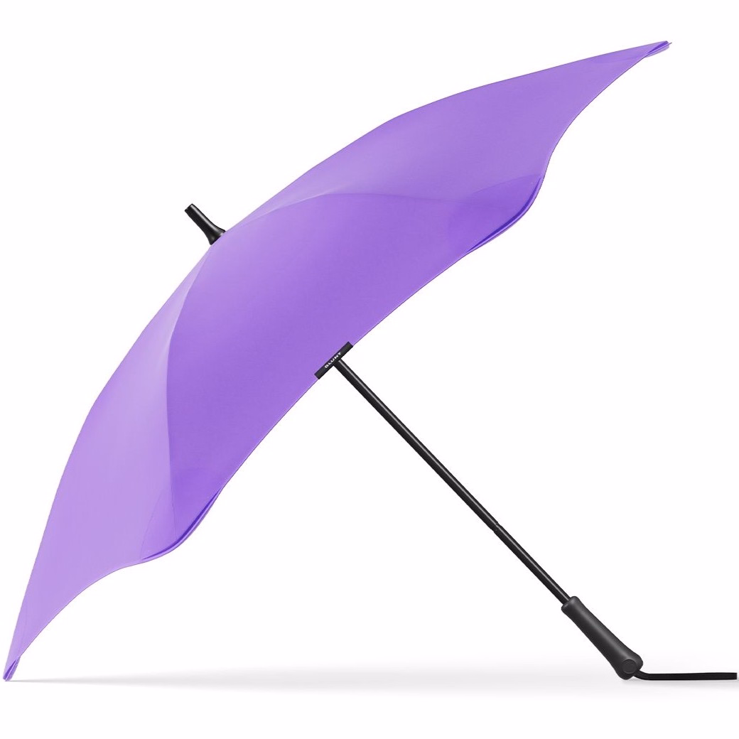 Side view of BLUNT Classic umbrella in violet purple with black handle